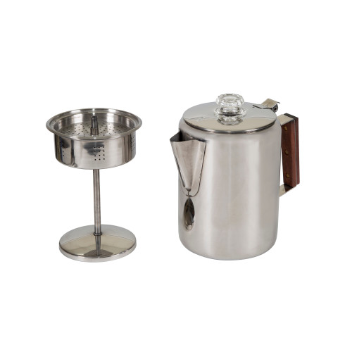 stansport Stainless Steel Percolator Coffee Pot 9 Cups
