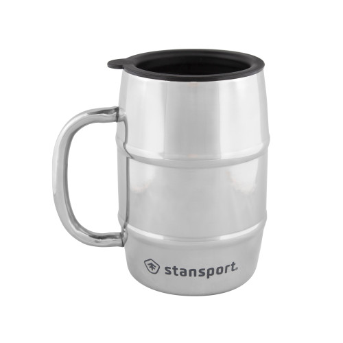 stansport 16 OZ. Double Wall Camp Mug Silver