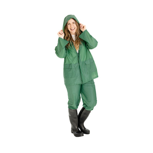 Stansport 3-Piece Deluxe Rainsuit Green