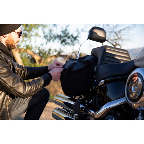 Stansport Canvas Saddle Bag Black