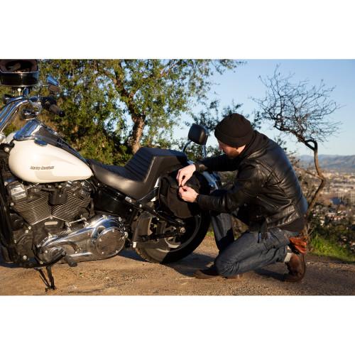 Stansport Canvas Saddle Bag Black