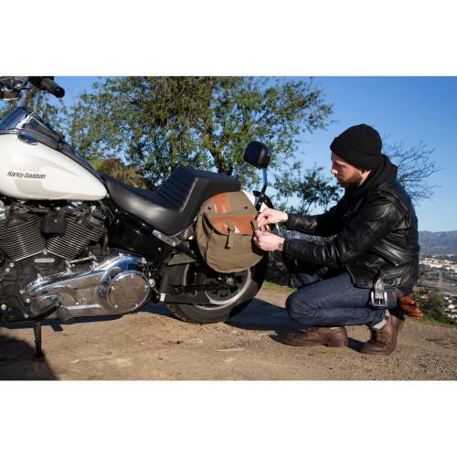 Stansport Canvas Saddle Bag O.D. Green