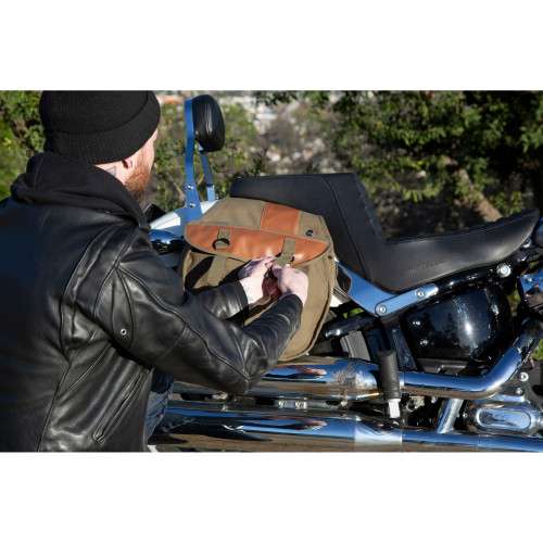 Stansport Canvas Saddle Bag O.D. Green