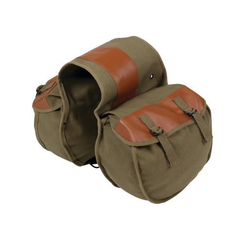 stansport Canvas Saddle Bag O.D. Green