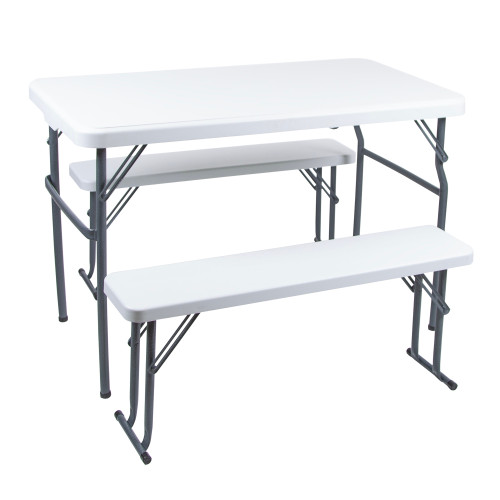 stansport Heavy-Duty Camp Table with Benches