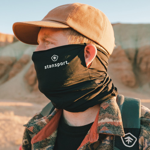 stansport Microfiber Neck Gaiter Black