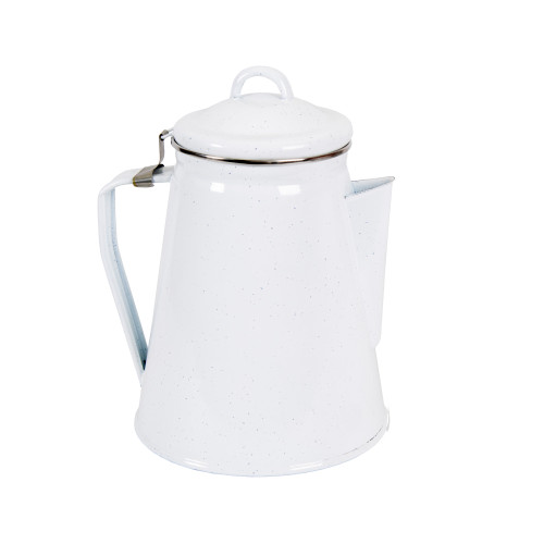 stansport White Enamel Percolator Coffee Pot 8 Cup
