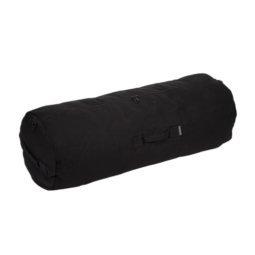stansport Zippered Canvas Deluxe Duffel Bag Black
