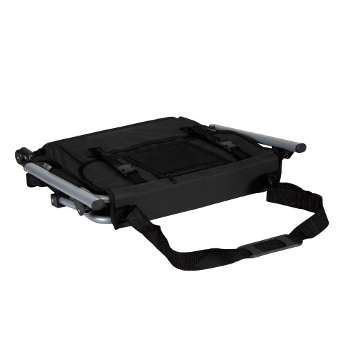 Stansport Tubular Frame Folding Stadium Seat With Arms Black/Tan