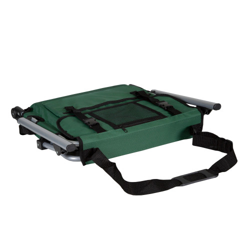 Stansport Tubular Frame Folding Stadium Seat With Arms Green/Tan