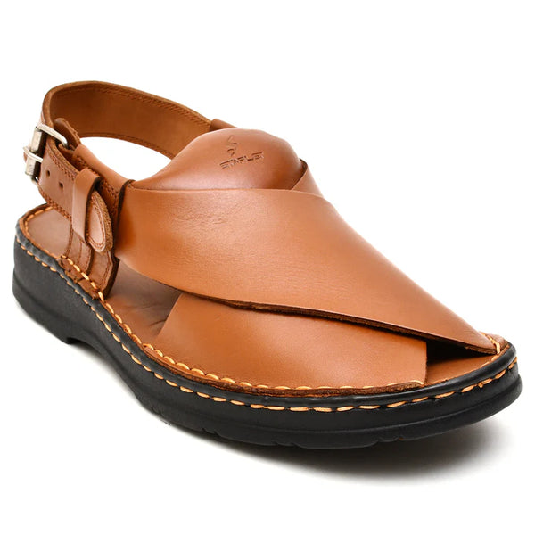 starlet LEATHER PESHAWARI CHAPPAL - 04006P TAN MEN PESHAWARI
