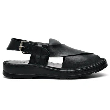 starlet LEATHER PESHAWARI CHAPPAL - 4006 BLACK MEN PESHAWARI