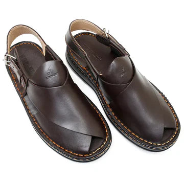 Starlet LEATHER PESHAWARI CHAPPAL - 4006 BROWN MEN PESHAWARI