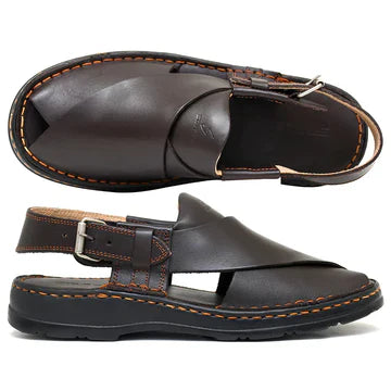 Starlet LEATHER PESHAWARI CHAPPAL - 4006 BROWN MEN PESHAWARI
