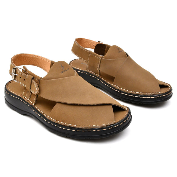Starlet LEATHER PESHAWARI CHAPPAL - 4006 FAWN MEN PESHAWARI