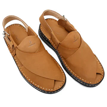 Starlet LEATHER PESHAWARI CHAPPAL - 4006 MUSTARD MEN PESHAWARI