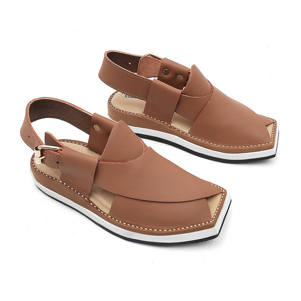 Starlet LEATHER PESHAWARI CHAPPAL - ATC0001 - TAN KIDS PESHAWARI