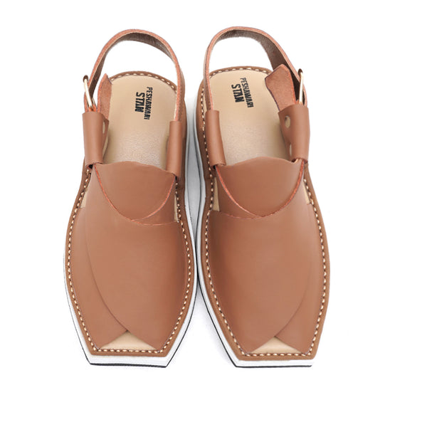 Starlet LEATHER PESHAWARI CHAPPAL - ATC0001 - TAN KIDS PESHAWARI