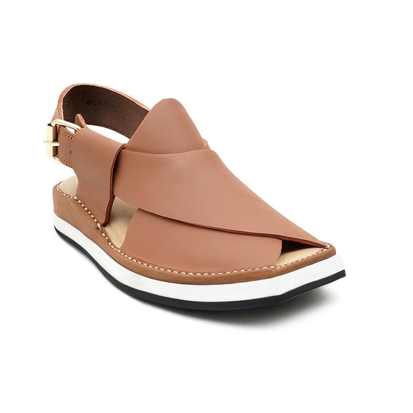 starlet LEATHER PESHAWARI CHAPPAL - ATC0001 - TAN KIDS PESHAWARI