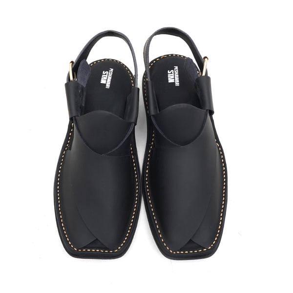 Starlet LEATHER PESHAWARI CHAPPAL - ATC0002 - BLACK KIDS PESHAWARI