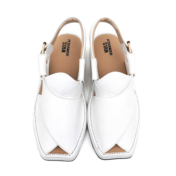 Starlet LEATHER PESHAWARI CHAPPAL - ATG0009 - WHITE MEN PESHAWARI