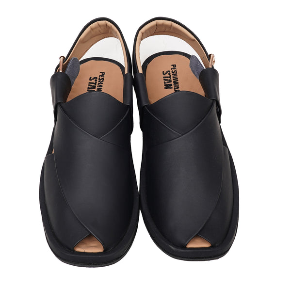 Starlet LEATHER PESHAWARI CHAPPAL - ATG0012 BLACK MEN PESHAWARI