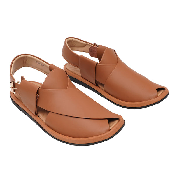 starlet LEATHER PESHAWARI CHAPPAL - ATG0012 TAN MEN PESHAWARI