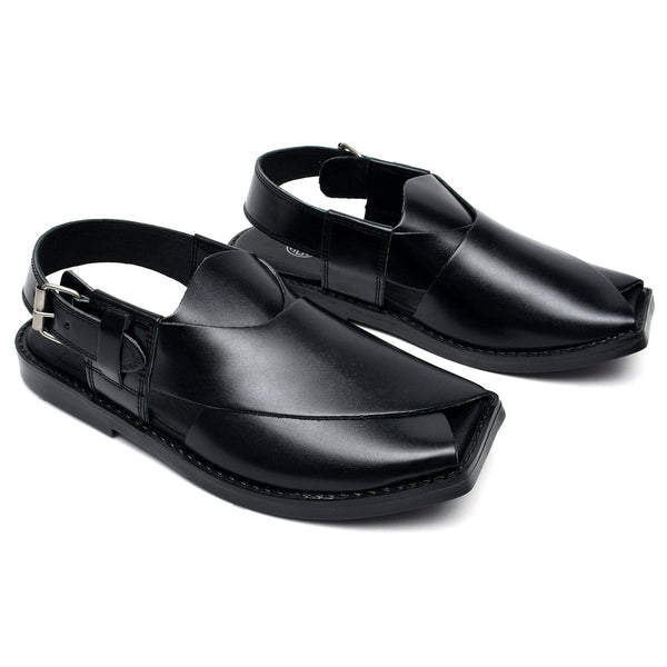 Starlet LEATHER PESHAWARI CHAPPAL - CD-08 BLACK MEN PESHAWARI