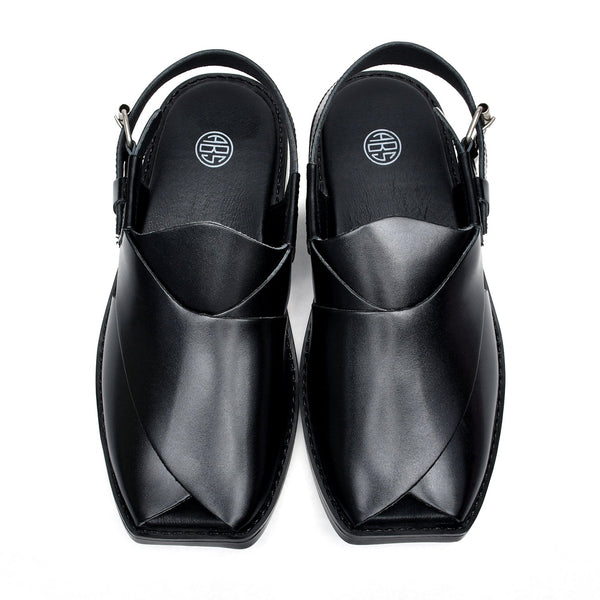 Starlet LEATHER PESHAWARI CHAPPAL - CD-08 BLACK MEN PESHAWARI