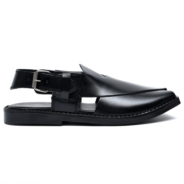 starlet LEATHER PESHAWARI CHAPPAL - CD-08 BLACK MEN PESHAWARI