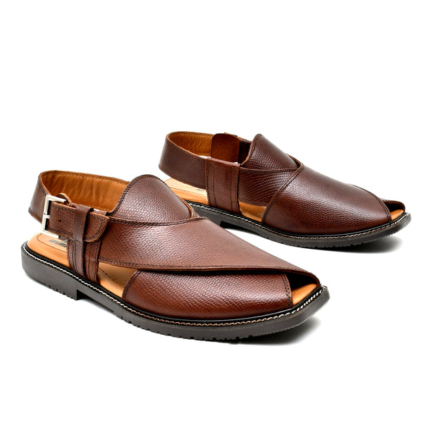 Starlet LEATHER PESHAWARI CHAPPAL - FRG-0003 - BROWN MEN PESHAWARI