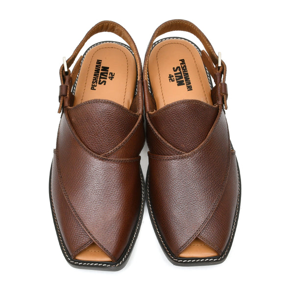 Starlet LEATHER PESHAWARI CHAPPAL - FRG-0003 - BROWN MEN PESHAWARI