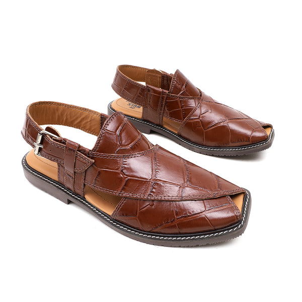 Starlet LEATHER PESHAWARI CHAPPAL - FRG-0005 - BROWN MEN PESHAWARI