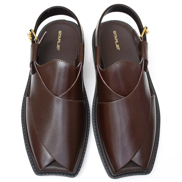 Starlet LEATHER PESHAWARI CHAPPAL - PAHARI-002 BROWN MEN PESHAWARI
