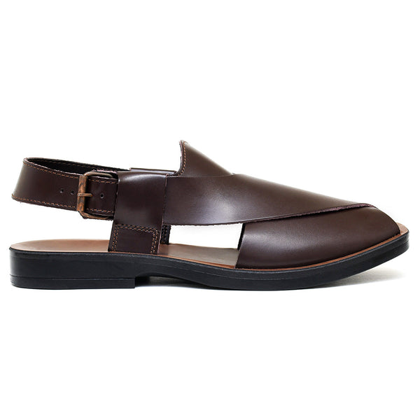 starlet LEATHER PESHAWARI CHAPPAL - PS-1501 BROWN MEN PESHAWARI