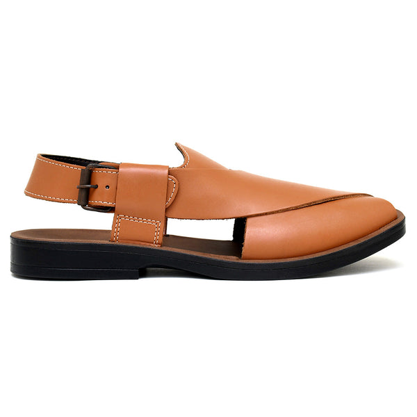 starlet LEATHER PESHAWARI CHAPPAL - PS-1501 TAN MEN PESHAWARI