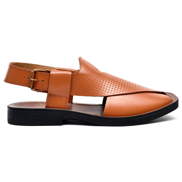Starlet LEATHER PESHAWARI CHAPPAL - PS-1515 TAN MEN PESHAWARI