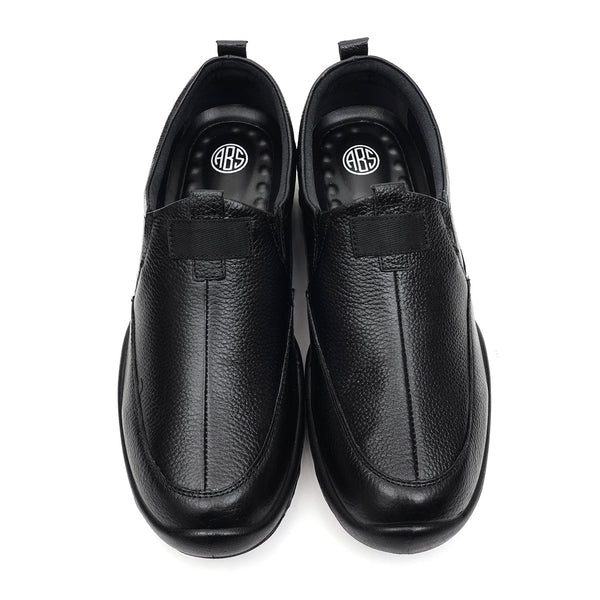 Starlet LEATHER SHOES - SANTIAGO-012 BLACK MEN CASUAL