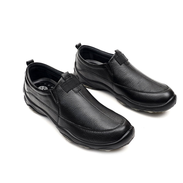 Starlet LEATHER SHOES - SANTIAGO-012 BLACK MEN CASUAL