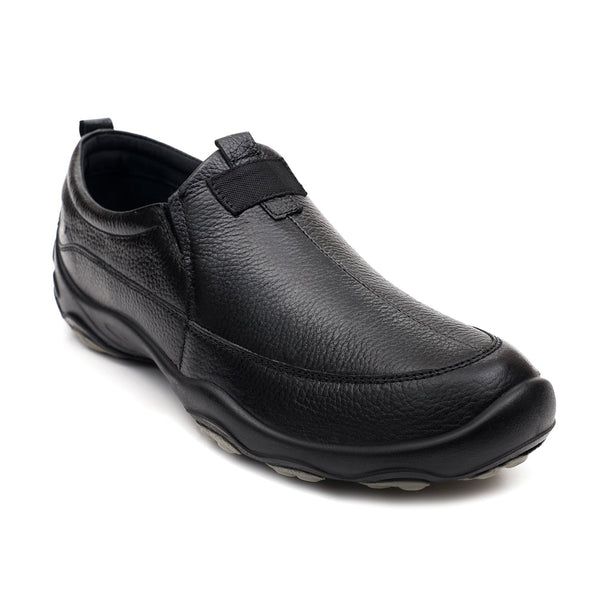 starlet LEATHER SHOES - SANTIAGO-012 BLACK MEN CASUAL
