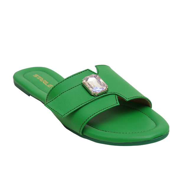 Starlet AML-0023 GREEN WOMEN FLATS