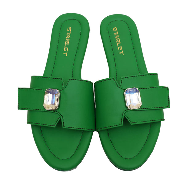 Starlet AML-0023 GREEN WOMEN FLATS