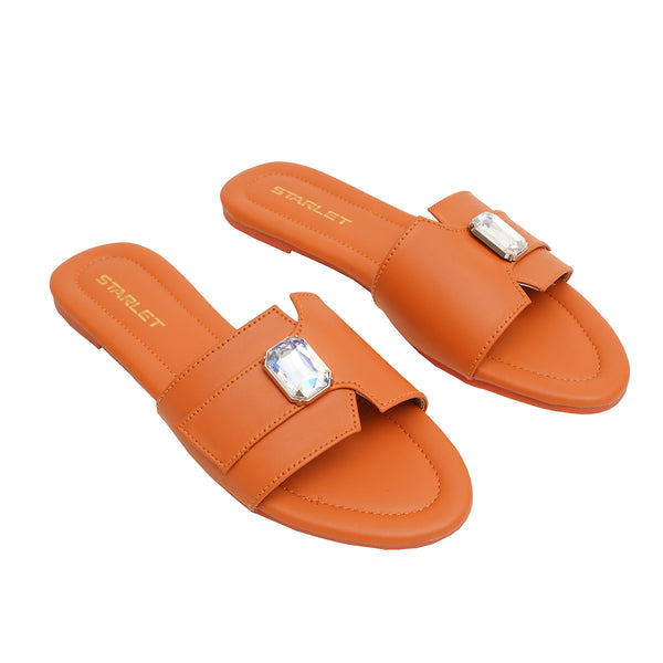 starlet AML-0023 ORANGE WOMEN FLATS