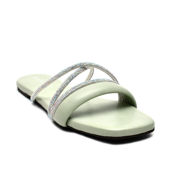 starlet AQ-L-0010 GREEN WOMEN FLATS