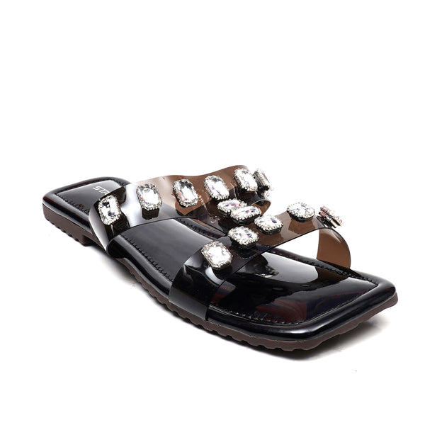 starlet AQL-0019 BLACK WOMEN FLATS