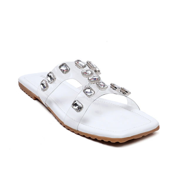 starlet AQL-0019 WHITE WOMEN FLATS