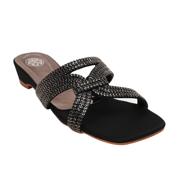 Starlet BFL-0030 BLACK WOMEN SLIPPER