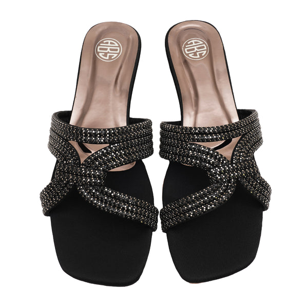 Starlet BFL-0030 BLACK WOMEN SLIPPER