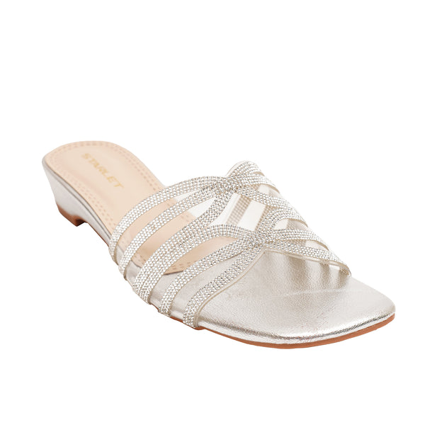 Starlet BFL-0032 SILVER WOMEN SLIPPER