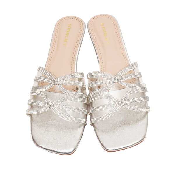 Starlet BFL-0032 SILVER WOMEN SLIPPER